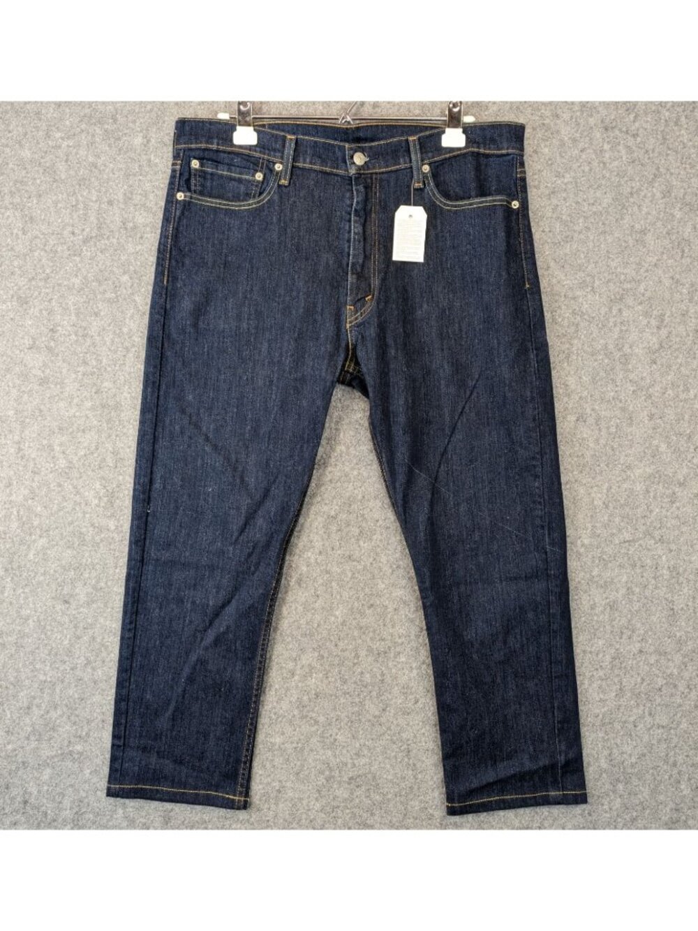 Levis Mens 36x30 513 Slim Straight Dark Wash Denim Blue Jeans NWT
